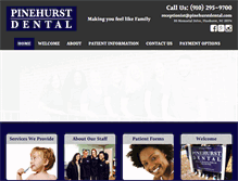 Tablet Screenshot of pinehurstdental.com